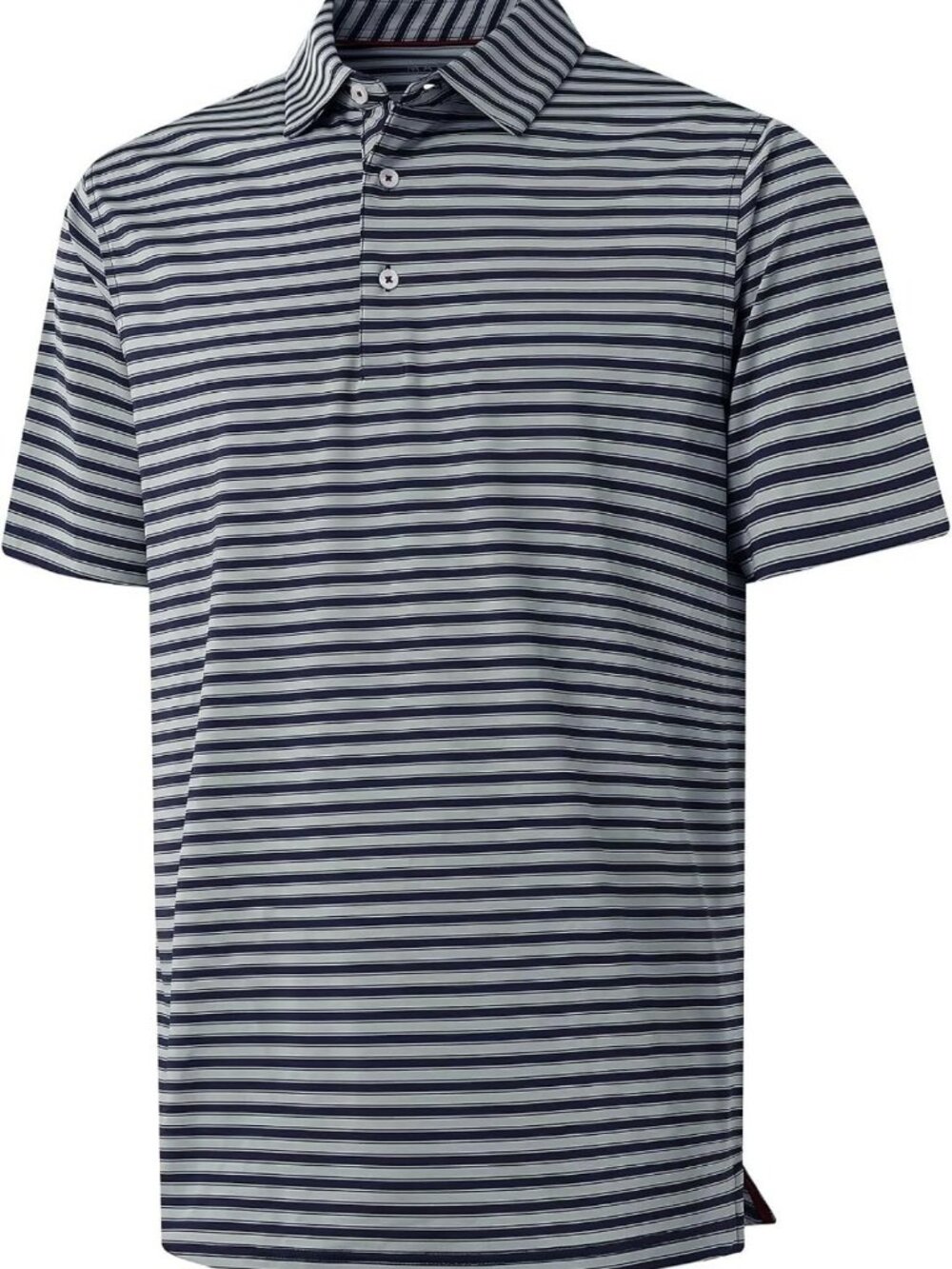 Men's Short Sleeve Golf Polo Shirt - Moisture Wicking, Casual Striped